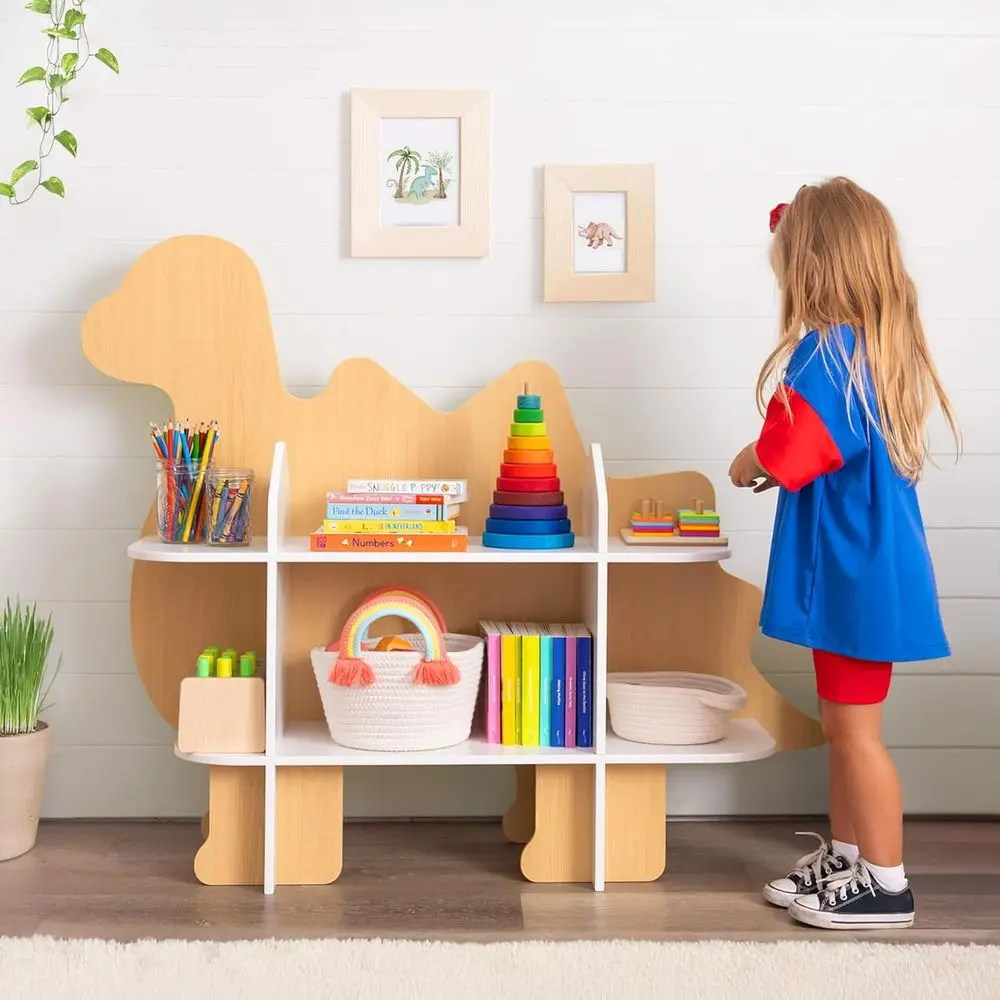 Children Dinosaur Bookshel, 2-Tier Toddler Bookshel, Dino Kids Bookcase and Toy Storage Organizer, Montori Toy Shel or Kids
Children Dinosaur Bookshel, 2-Tier Toddler Bookshel, Dino Kids Bookcase and Toy Storage Organizer, Montori Toy Shel or Kids