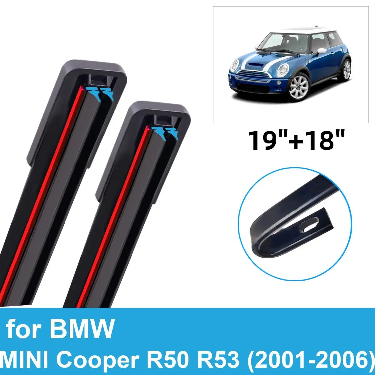 2PCS Car Wiper Blades for 2001-2006 BMW MINI Cooper R50 R53 Front Windscreen Windshield Double Rubber Car Accessories 2005 2006
2PCS Car Wiper Blades for 2001-2006 BMW MINI Cooper R50 R53 Front Windscreen Windshield Double Rubber Car Accessories 2005 2006