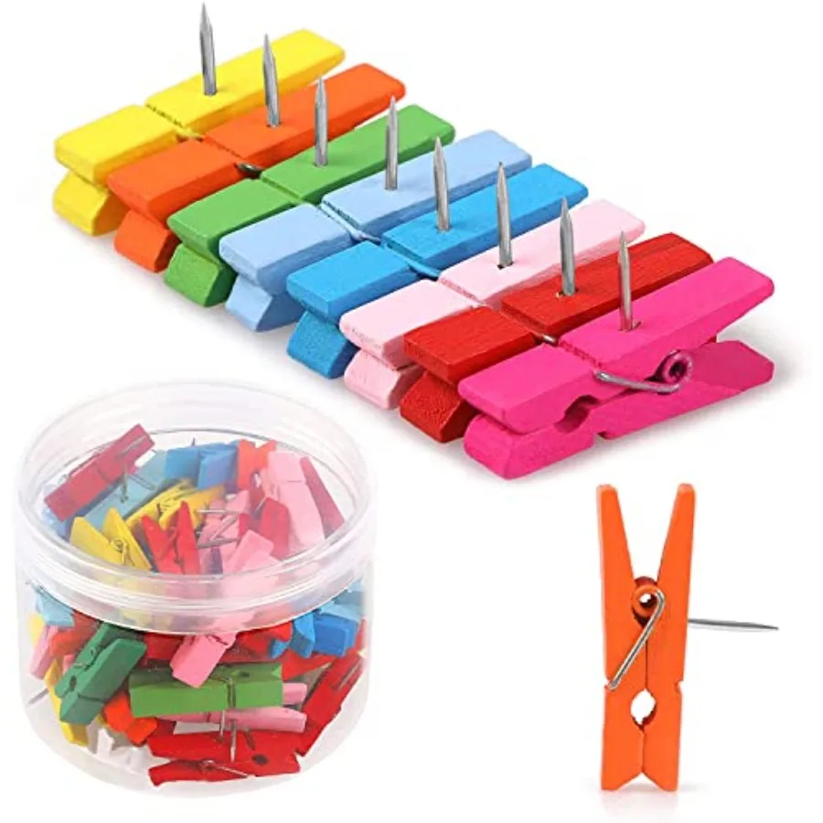Colorful Push Pin with Wooden Clips, Durab, Decorative Pushpins Tacks Thumbtacks for Cork Board Artworks Notes Photos, Craft Pr
Colorful Push Pin with Wooden Clips, Durab, Decorative Pushpins Tacks Thumbtacks for Cork Board Artworks Notes Photos, Craft Pr