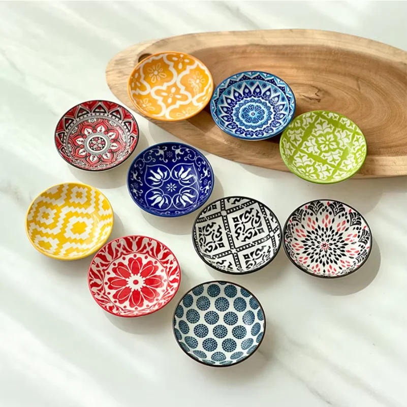 6/10Pcs Bohemian Ceramic Condiment Dishes, Mini Sauce Plates for Soy Sauce Vinegar Spice, Practical tableware ideal for home kit
6/10Pcs Bohemian Ceramic Condiment Dishes, Mini Sauce Plates for Soy Sauce Vinegar Spice, Practical tableware ideal for home kit