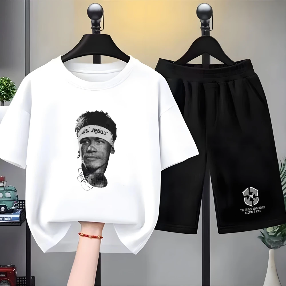 Children Neymar's avatar T-shirt+Shorts black Boys Girls Toddler 3-12Yrs Sports Set Summe cool Short-sleeved white Clothing
Children Neymar's avatar T-shirt+Shorts black Boys Girls Toddler 3-12Yrs Sports Set Summe cool Short-sleeved white Clothing