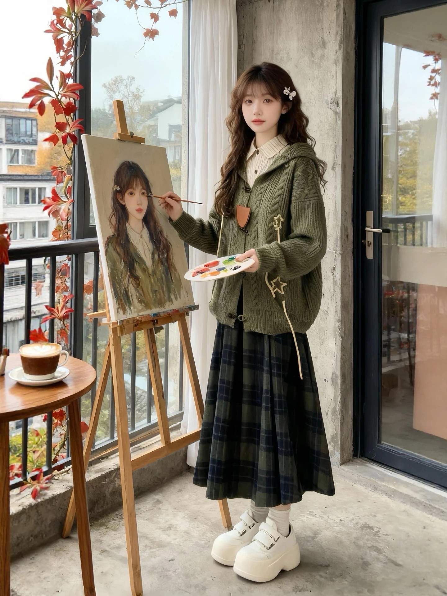 Winter Faion plus Size Women's Knitted Sweater Cardigan Plaid Skirt Set Casual Sle Tee-Piece Ensemble High Waist
Winter Faion plus Size Women's Knitted Sweater Cardigan Plaid Skirt Set Casual Sle Tee-Piece Ensemble High Waist