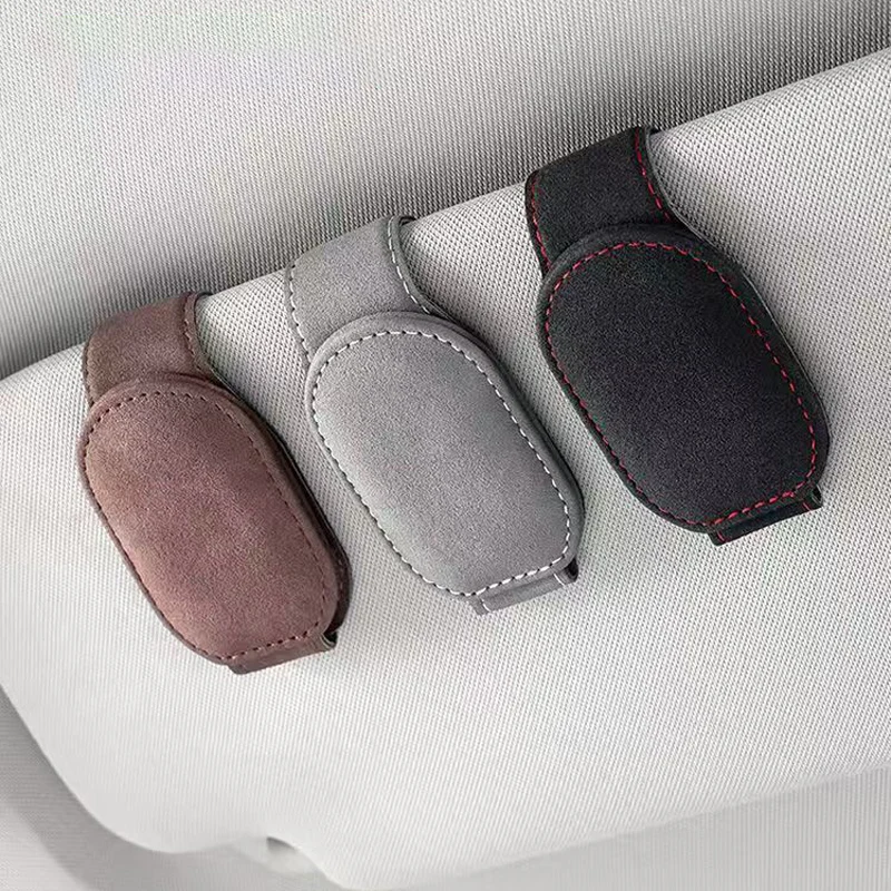 Suede Sunglasses Holder for Car Sun Shades Magnetic Artificial Leather Sunglasses Clip and Ticket Clip Car Sunshade Accessories
Suede Sunglasses Holder for Car Sun Shades Magnetic Artificial Leather Sunglasses Clip and Ticket Clip Car Sunshade Accessories