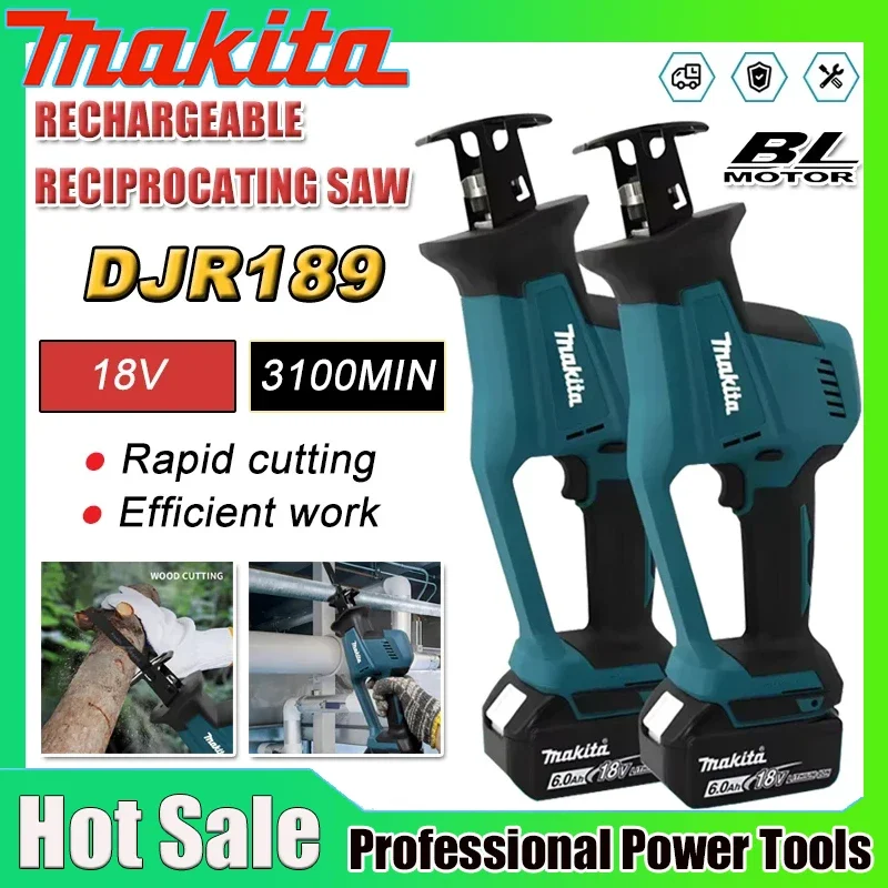Makita DJR189 18V Cordless Electric Reciprocating Saw Brushless Rechargeable Wood Metal Cutting Saw Portable Saw Power Tool
Makita DJR189 18V Cordless Electric Reciprocating Saw Brushless Rechargeable Wood Metal Cutting Saw Portable Saw Power Tool