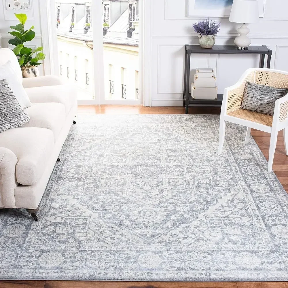 X-Large Area Rug - 12' x 18', Light Grey & Ivory, Medallion Distressed Design, Non-Shedding, Easy Care for Living Room, Bedroom
X-Large Area Rug - 12' x 18', Light Grey & Ivory, Medallion Distressed Design, Non-Shedding, Easy Care for Living Room, Bedroom
