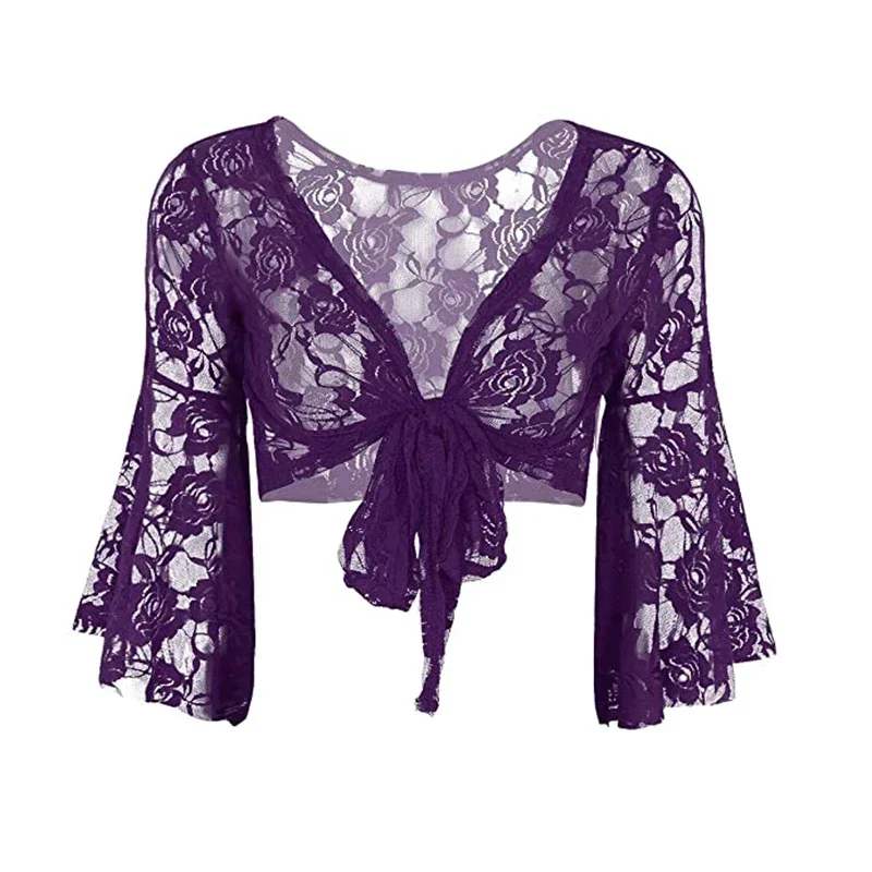 13 Colors Belly Dance Clothes Tops Women Sexy Lace Top Front Cross Crop Halter Deep V Neck Flare Sleeve Top
13 Colors Belly Dance Clothes Tops Women Sexy Lace Top Front Cross Crop Halter Deep V Neck Flare Sleeve Top