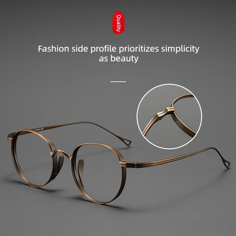 Japanese Luxury Handmade Glasses Frame Ultra-light Pure Titanium Retro Oval Eyeglasses Unisex Wide Brim Titanium Eyeglass Frames
Japanese Luxury Handmade Glasses Frame Ultra-light Pure Titanium Retro Oval Eyeglasses Unisex Wide Brim Titanium Eyeglass Frames