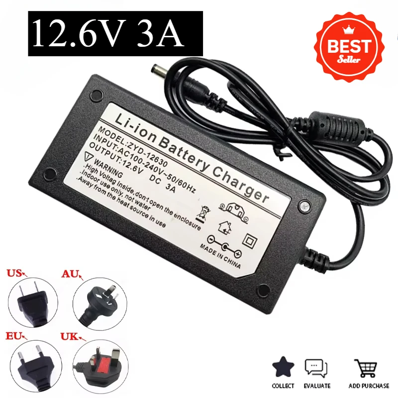 12.6V 3A Lithium Battery Charger for 3S 10.8V 11.1V 12V Li-ion Polymer Batterry Pack Fishing Light Electric Drill Power Adapter.
12.6V 3A Lithium Battery Charger for 3S 10.8V 11.1V 12V Li-ion Polymer Batterry Pack Fishing Light Electric Drill Power Adapter.