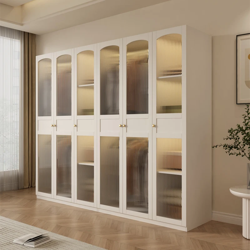 Cream white dormitory wardrobe household bedroom rental room Internet celebrity combination cabinet glass door large wardrobe
Cream white dormitory wardrobe household bedroom rental room Internet celebrity combination cabinet glass door large wardrobe