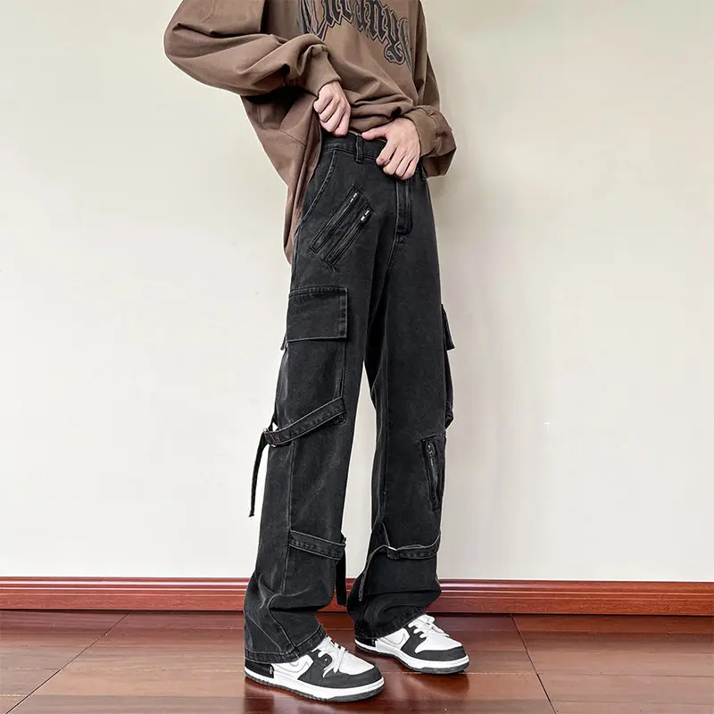 Korean Fashion Men Wide Leg Jeans 2024 Pockets Spring New Streetwear Zipper Straight Baggy Denim Pants Male Brand Trousers B201
Korean Fashion Men Wide Leg Jeans 2024 Pockets Spring New Streetwear Zipper Straight Baggy Denim Pants Male Brand Trousers B201