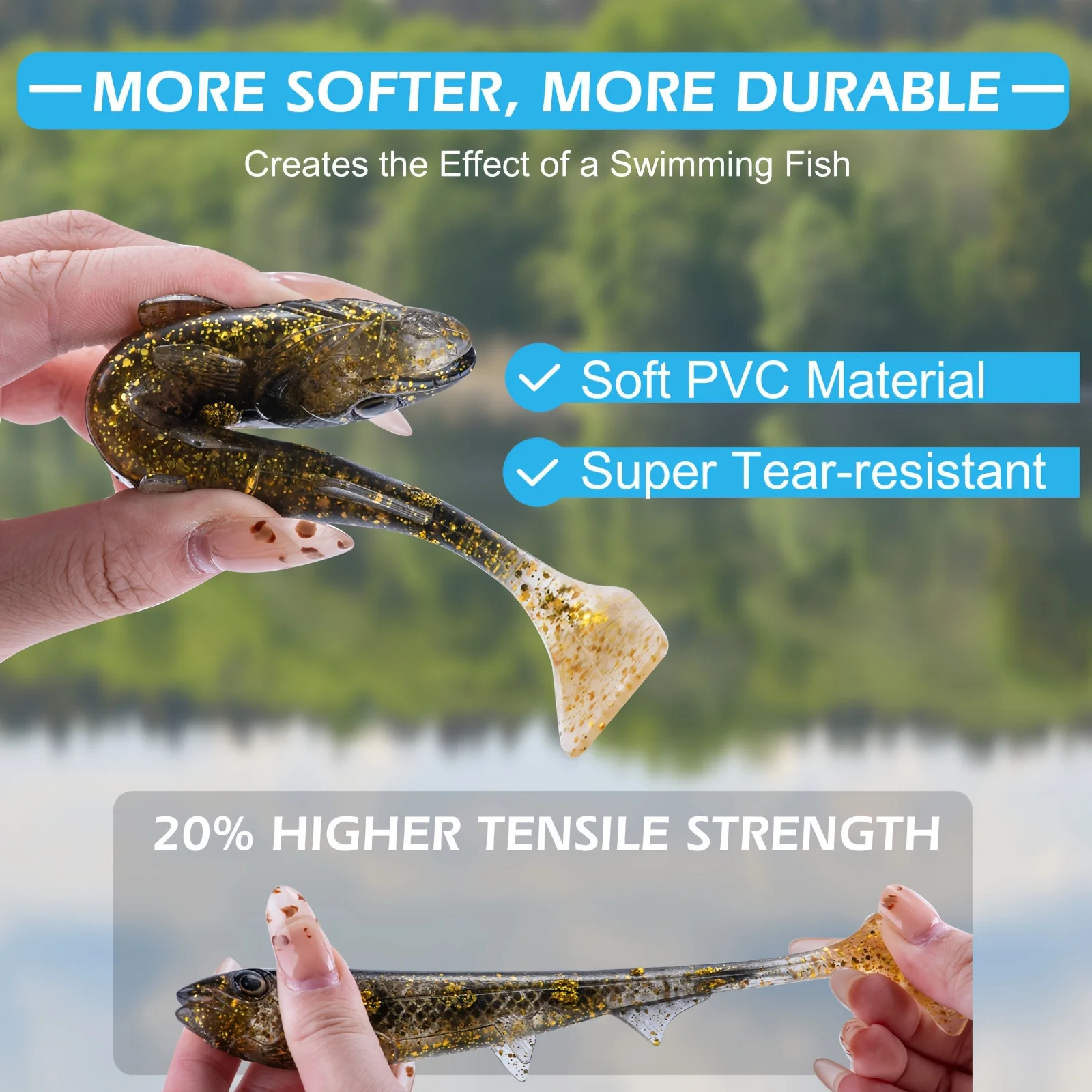 Goture Soft PVC Fishing Swimbaits 14cm/18cm Realistic Painted Eye Double Hook Slots Lures Saltwater Freshwater Fishing Tackle
Goture Soft PVC Fishing Swimbaits 14cm/18cm Realistic Painted Eye Double Hook Slots Lures Saltwater Freshwater Fishing Tackle