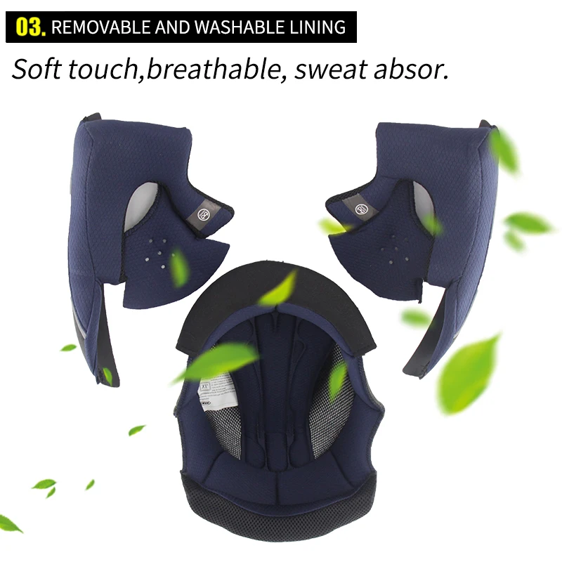 Motorcycle Helmet Lining Removable and Washable Inner Pad For Soman Sm961
Motorcycle Helmet Lining Removable and Washable Inner Pad For Soman Sm961