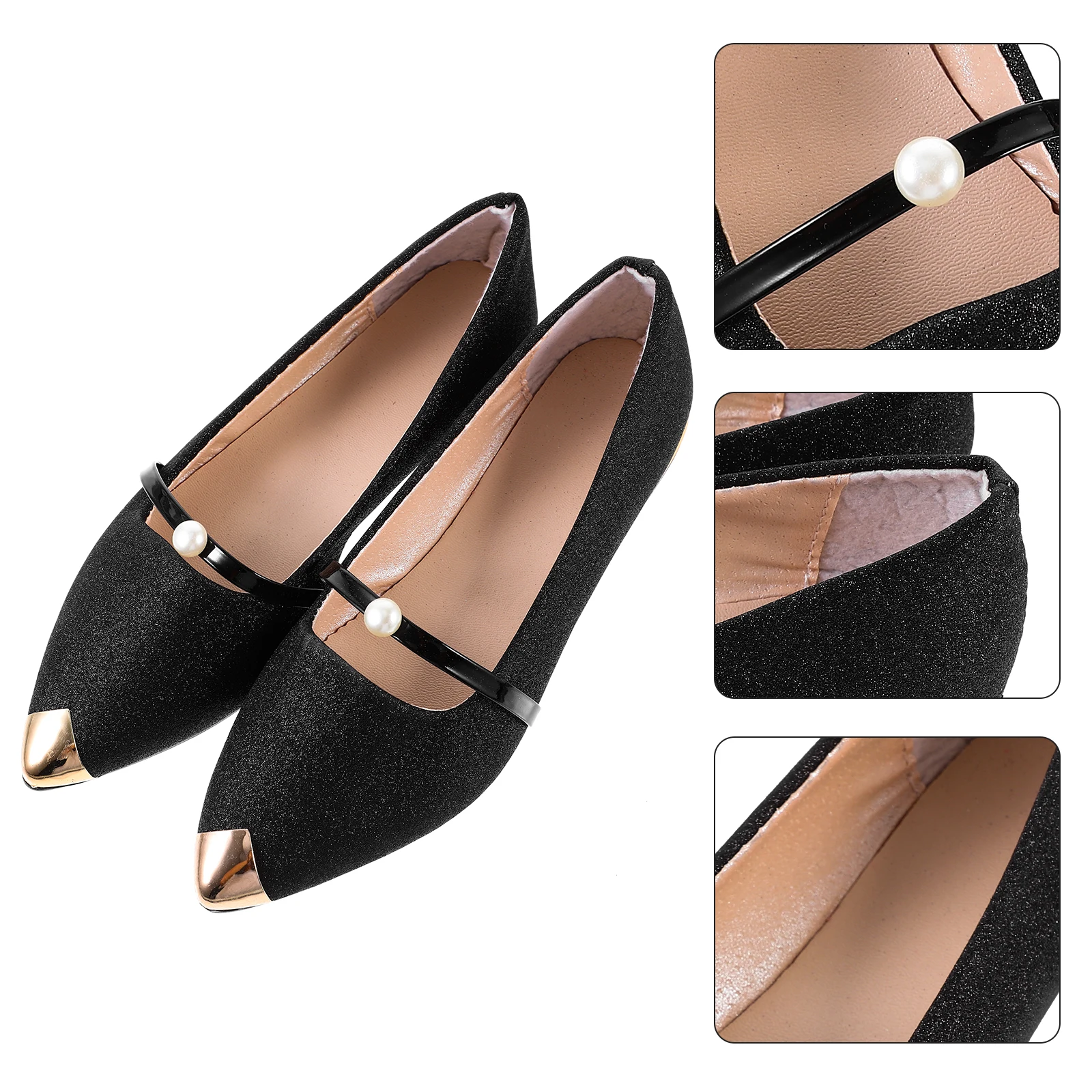 Black Heels Pearl Pumps Flat Sandals for Women to Weave Summer Shoes Ladies Dressy Office
Black Heels Pearl Pumps Flat Sandals for Women to Weave Summer Shoes Ladies Dressy Office