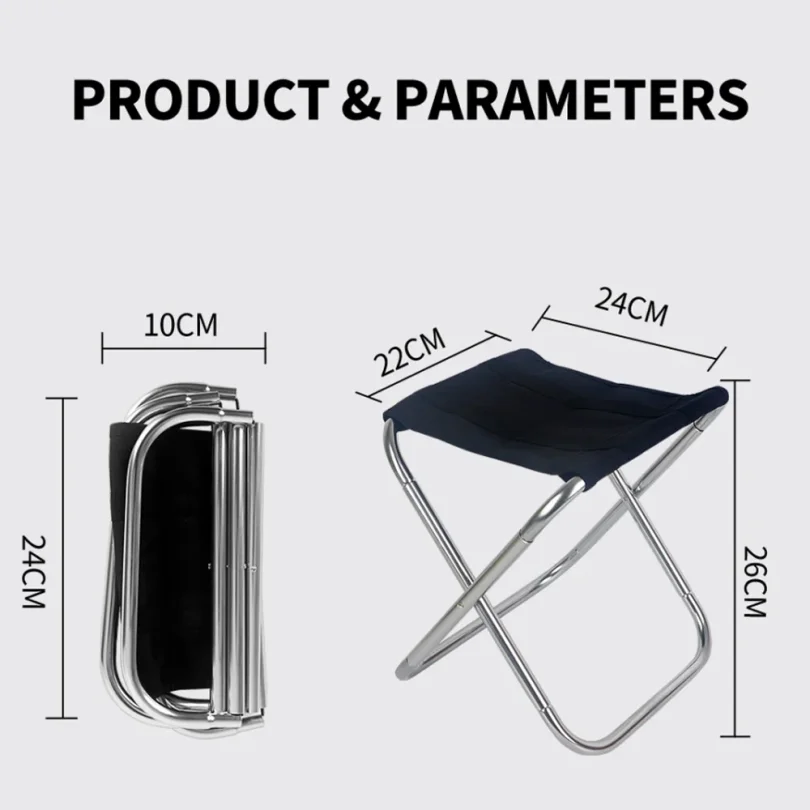 Outdoor Aluminium Alloy Portable Folding Picnic Camping Stool MIni Storage Fishing Chair Ultralight Furniture Wholesale
Outdoor Aluminium Alloy Portable Folding Picnic Camping Stool MIni Storage Fishing Chair Ultralight Furniture Wholesale