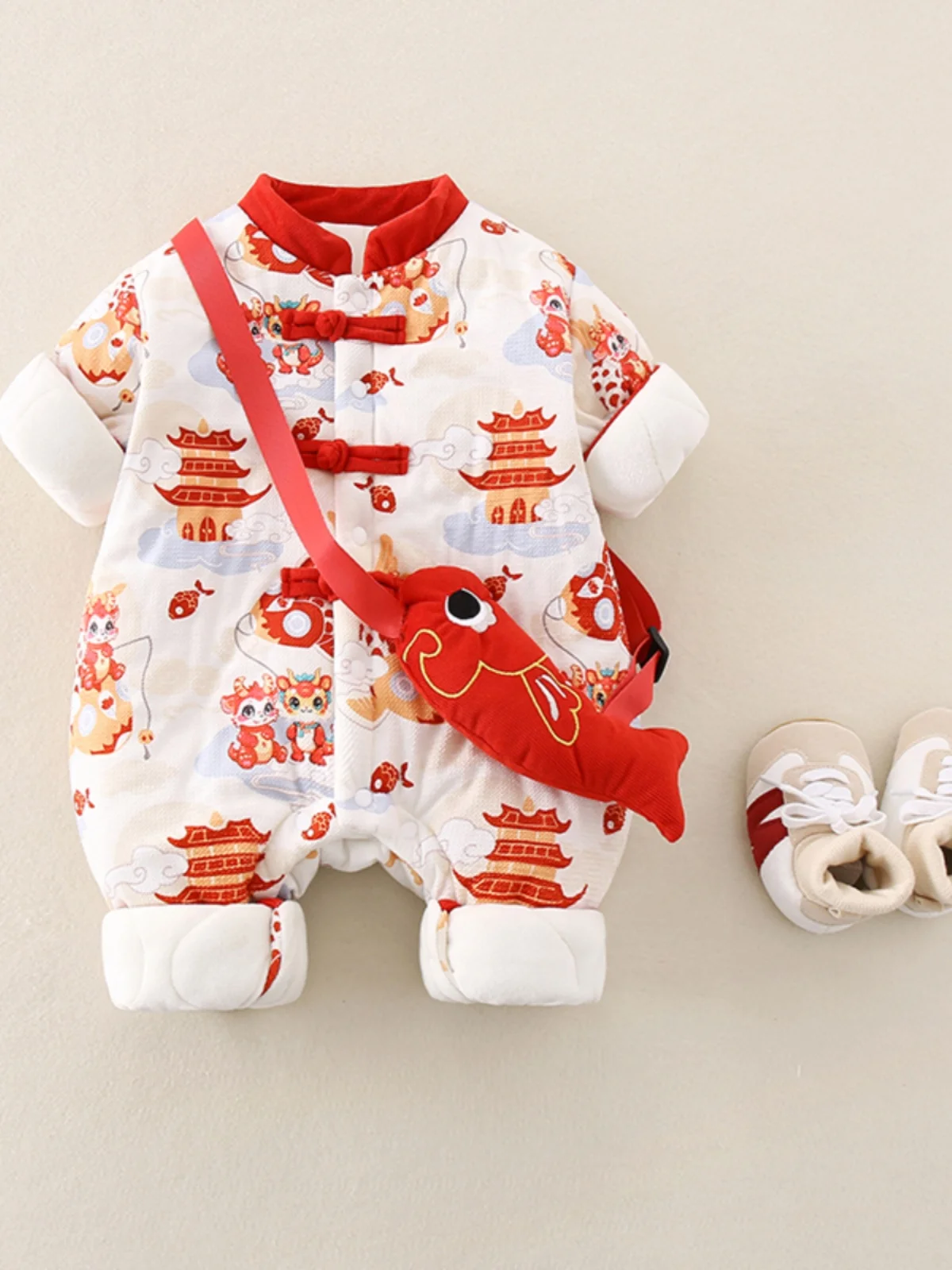 Thiened Winter Onesie for Infants And Toddlers Outing New Year's eetings Warm Clothes Baby Clothes Cotton Clothes
Thiened Winter Onesie for Infants And Toddlers Outing New Year's eetings Warm Clothes Baby Clothes Cotton Clothes
