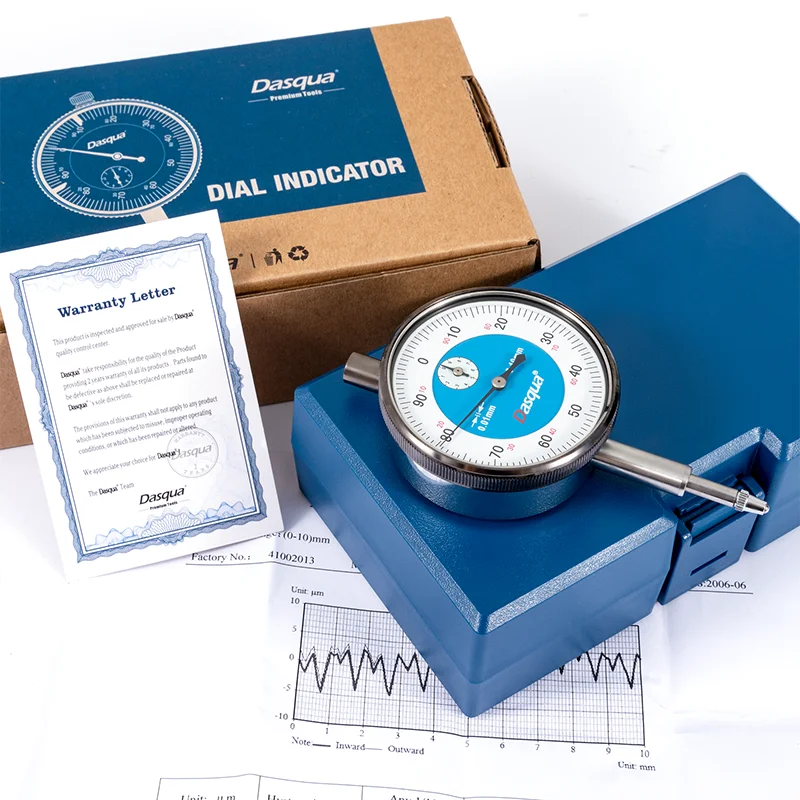 Dasqua Highly Accurate 0-10mm 0.01mm Graduation Heavier Steel Case Dial Indicator With Calibration Certificate
Dasqua Highly Accurate 0-10mm 0.01mm Graduation Heavier Steel Case Dial Indicator With Calibration Certificate