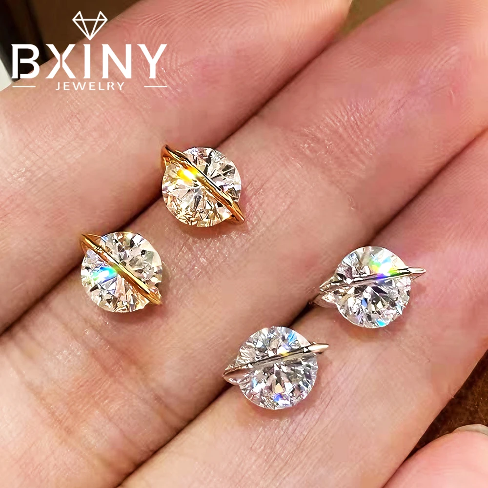 BXINY S925 Silver High Carbon Diamond Stud Earrings Planet Orbiting Rotatable Solitaire Zircon Ear Studs for Women Gifts Jewelry
BXINY S925 Silver High Carbon Diamond Stud Earrings Planet Orbiting Rotatable Solitaire Zircon Ear Studs for Women Gifts Jewelry
