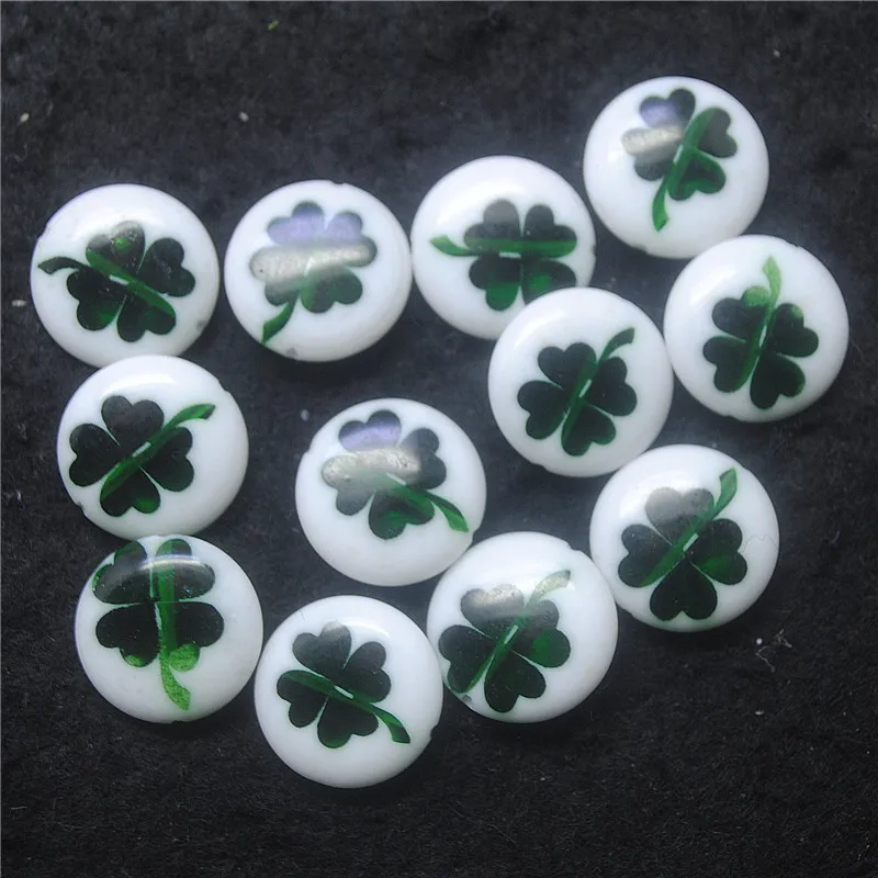 12PCS 16MM Italy Glass Matching Beads Coin Shape Green Clover Flowers DIY Jewelry Accessories Top Sellings
12PCS 16MM Italy Glass Matching Beads Coin Shape Green Clover Flowers DIY Jewelry Accessories Top Sellings