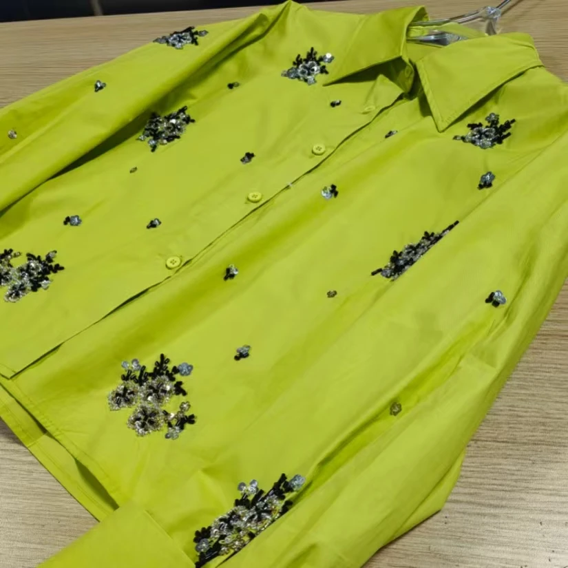 Exquisite Embroidery Cotton Tops Woman Blouses Female Clothing Office Lady Elegant Luxury Shirt Korean Popular Women's Clothes
Exquisite Embroidery Cotton Tops Woman Blouses Female Clothing Office Lady Elegant Luxury Shirt Korean Popular Women's Clothes