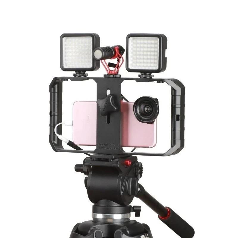 Mobile Phone Handheld Camera Holder Recording Video Shooting Live Rabbit Cage Follow-up Stable 
Mobile Phone Handheld Camera Holder Recording Video Shooting Live Rabbit Cage Follow-up Stable