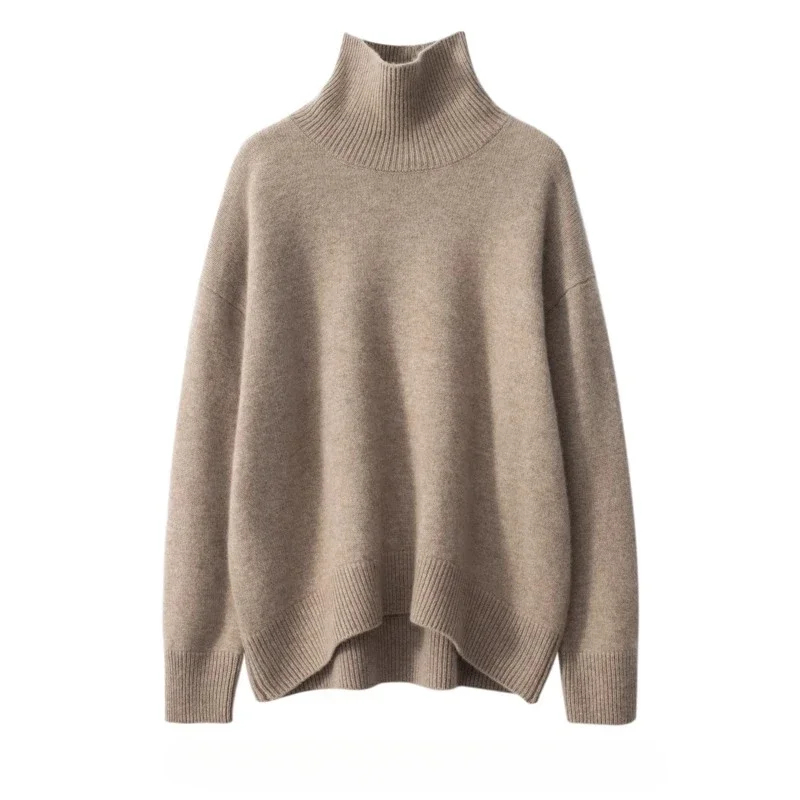 Autumn and Winter New Thick Cashmere Sweater Women High Neck Pullover Sweater Warm Loose Knitted Base Sweater Jacket Tops
Autumn and Winter New Thick Cashmere Sweater Women High Neck Pullover Sweater Warm Loose Knitted Base Sweater Jacket Tops