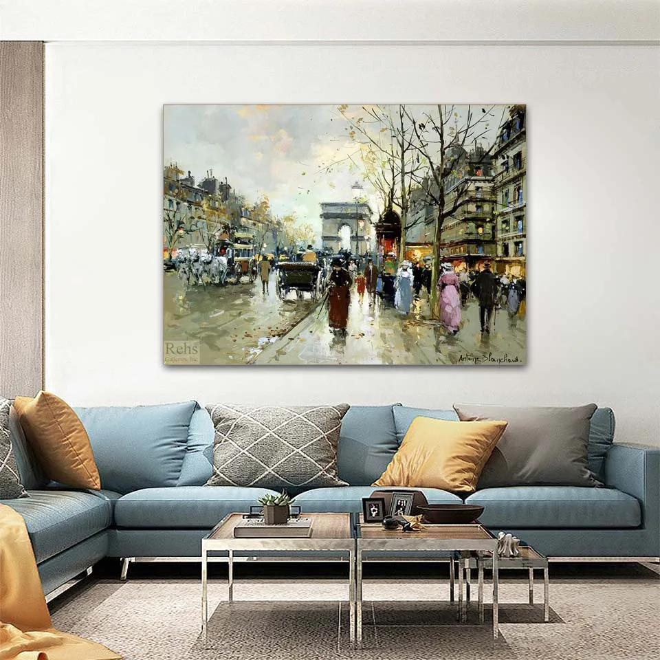 Hand painted high quality reproduction of Champs Elysees by Antoine Blanchard Paris street scene oil painting Cityscape painting
Hand painted high quality reproduction of Champs Elysees by Antoine Blanchard Paris street scene oil painting Cityscape painting