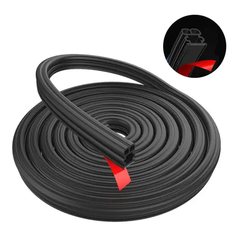 Car Door Rubber Seal Strip Double-Layer Weatherstrips Soundproof Waterproof Sealing Strips Universal For Car Door Trunk Hood