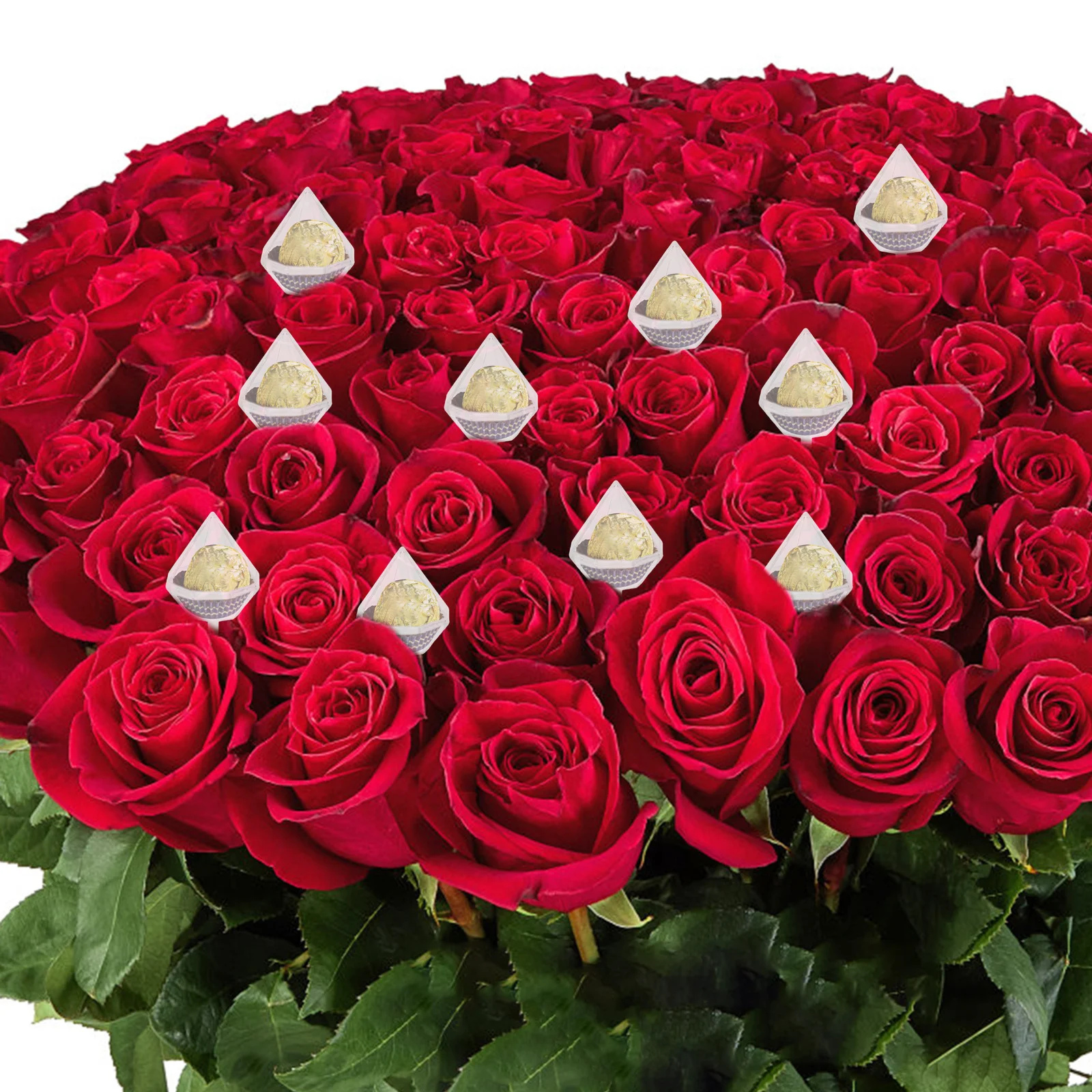 80Pcs Clear Acrylic Chocolate Flower Base DIY Diamond Shape Bouquet Holder Party Gift Wedding Accessories Flower Cup 
80Pcs Clear Acrylic Chocolate Flower Base DIY Diamond Shape Bouquet Holder Party Gift Wedding Accessories Flower Cup