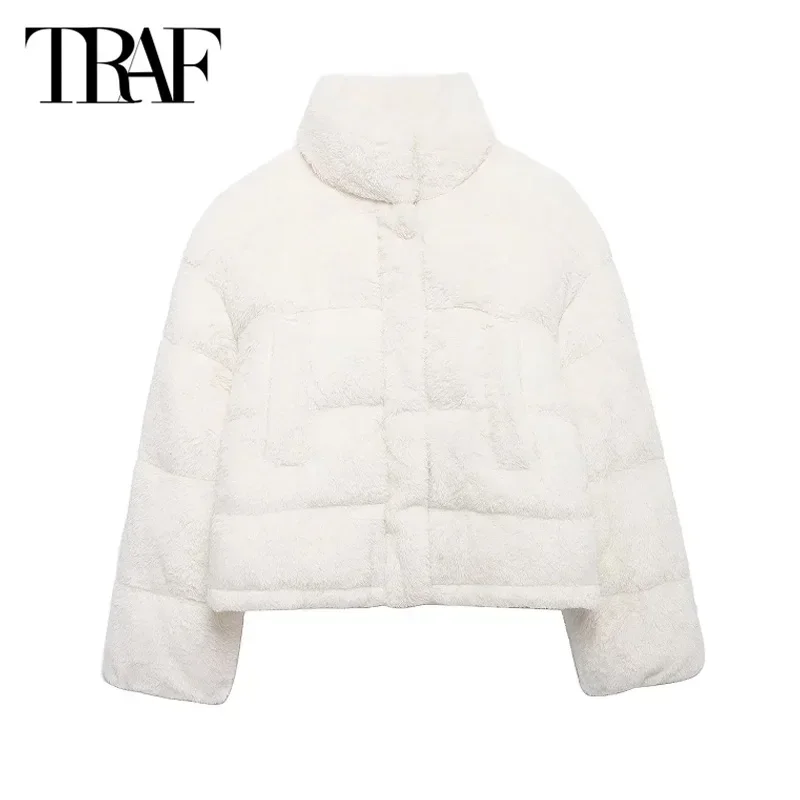 TRAF 2024 White Cropped Parkas Women's Warm Winter Jacket Autumn Demi-Season Long Sleeve Plush Short Coats New In Outerwears
TRAF 2024 White Cropped Parkas Women's Warm Winter Jacket Autumn Demi-Season Long Sleeve Plush Short Coats New In Outerwears
