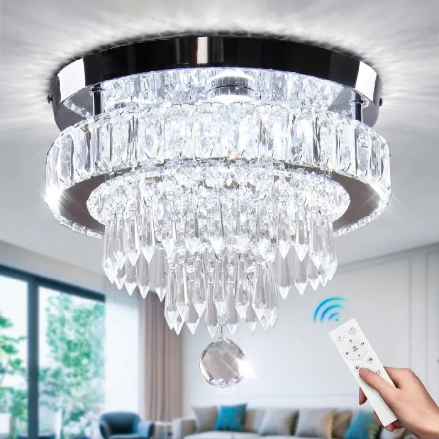 Dining Room Living Room Bedroom Hallway ceiling light, crystal, clear, dimmable with remote control
Dining Room Living Room Bedroom Hallway ceiling light, crystal, clear, dimmable with remote control