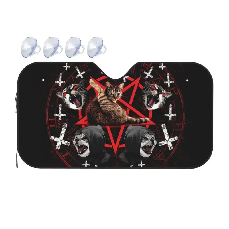 Pentagram Satanic Cats Death Black Metal Car Front Windshield Sun Shade Blocks UV Rays Protector Foldable Sun Shield Visor Cover
Pentagram Satanic Cats Death Black Metal Car Front Windshield Sun Shade Blocks UV Rays Protector Foldable Sun Shield Visor Cover