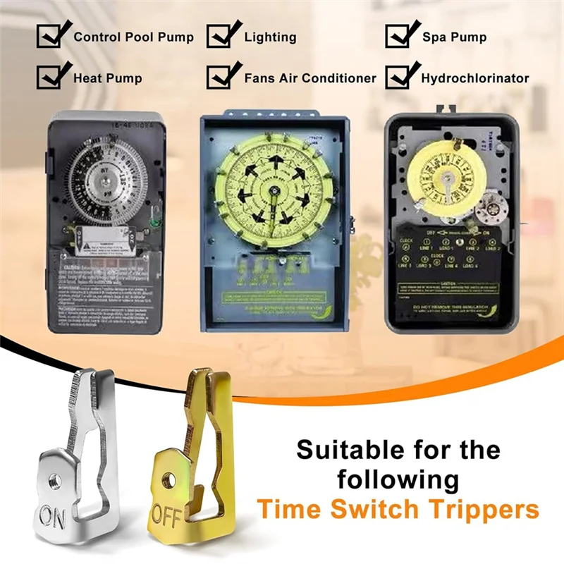 LICE-Time Switch Replacement Trippers Kit Compatible With For Intermatic-156T1978A For T100 Series Pool Time On Off Clips 
LICE-Time Switch Replacement Trippers Kit Compatible With For Intermatic-156T1978A For T100 Series Pool Time On Off Clips