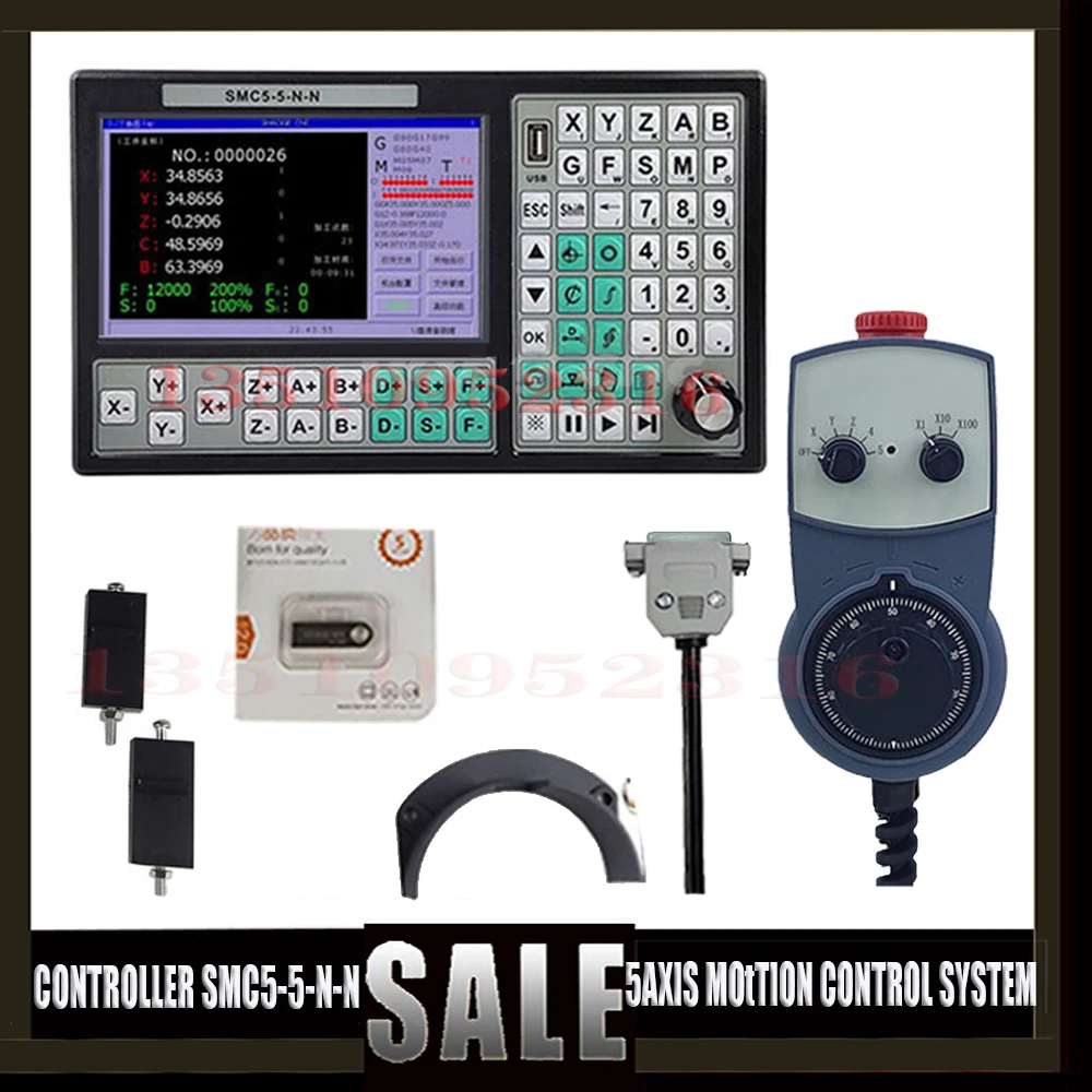 5-axis Cnc Off-line Usb Controller Smc5-5-n-n Mach3 500khz G Code 7-inch Large Screen +5-axis Emergency Stop Handwheel Mpg
5-axis Cnc Off-line Usb Controller Smc5-5-n-n Mach3 500khz G Code 7-inch Large Screen +5-axis Emergency Stop Handwheel Mpg