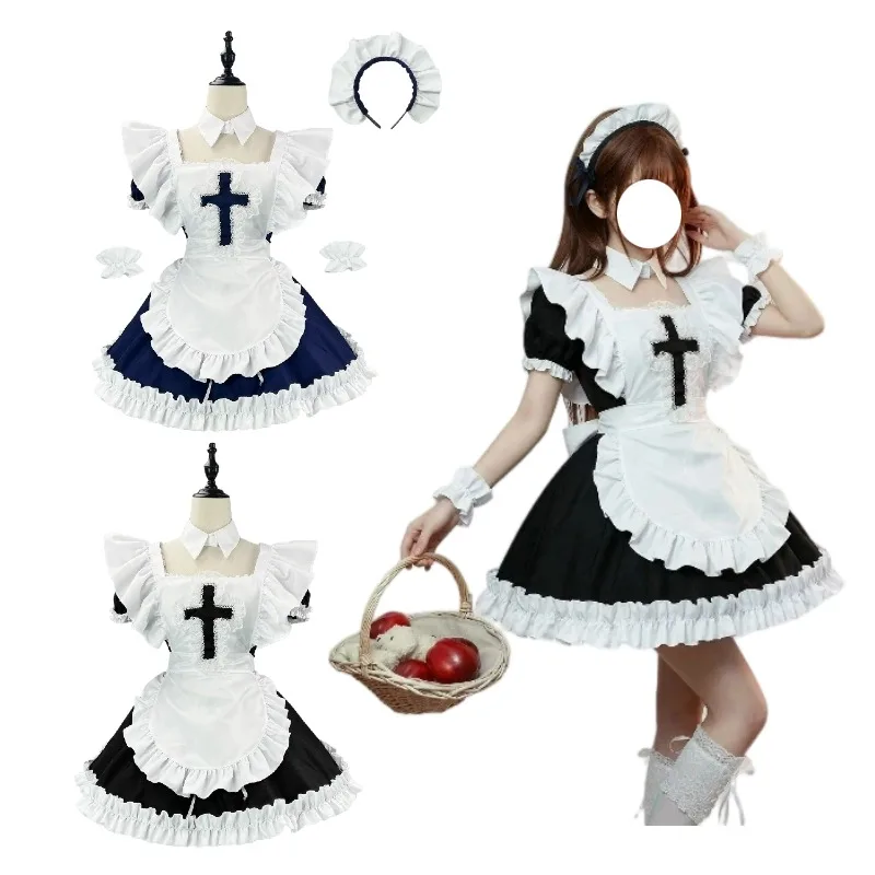 Japanese Classic Maid Lolita Dress Black Short-sleeved Dress with Headwear Uniform Stage Performance Cosplay Costume for Women
Japanese Classic Maid Lolita Dress Black Short-sleeved Dress with Headwear Uniform Stage Performance Cosplay Costume for Women