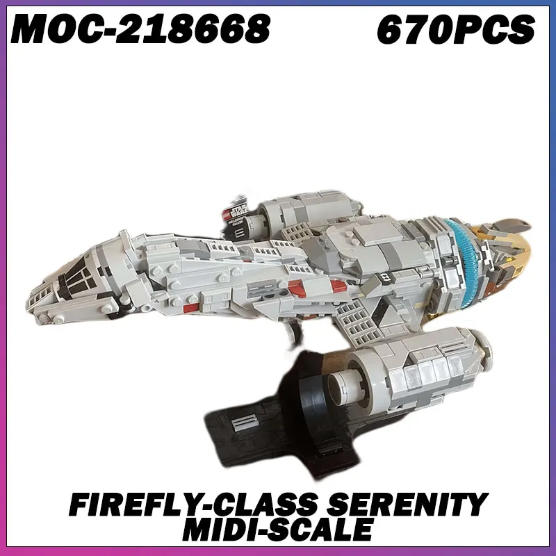 670 шт. MOC- 218668 Военное оружие класса светлячка MOC, космический корабль, боевая модель, строительные блоки, сделай сам, образовательная модель, игрушка в подарок
670 шт. MOC- 218668 Военное оружие класса светлячка MOC, космический корабль, боевая модель, строительные блоки, сделай сам, образовательная модель, игрушка в подарок