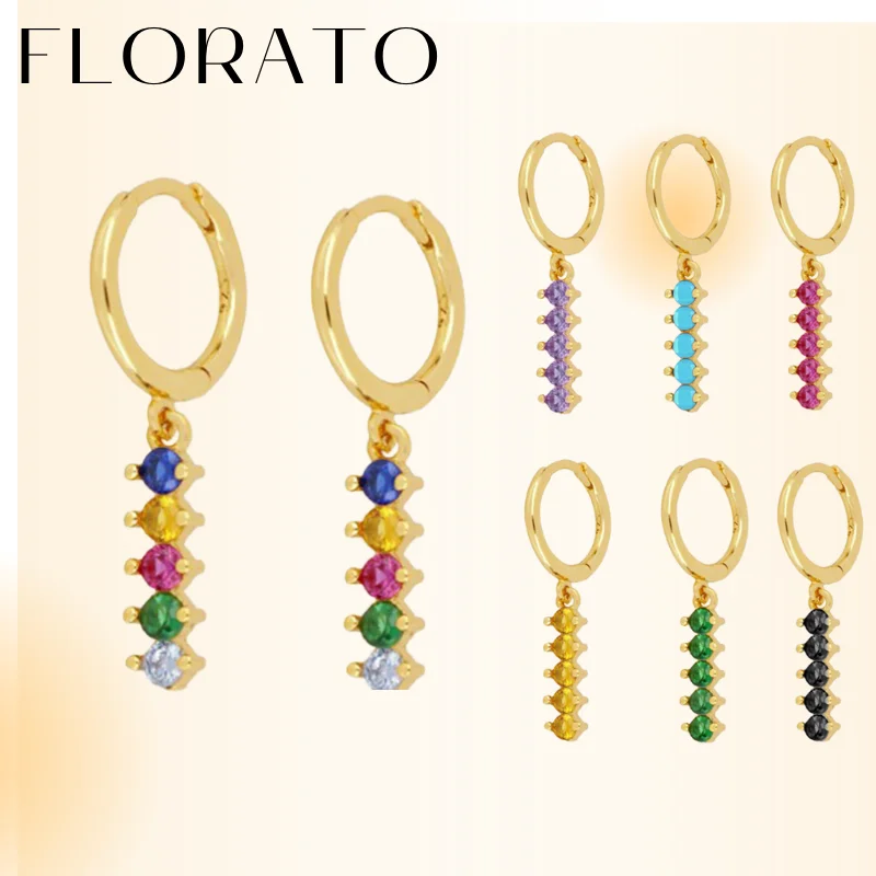 Florato 925 Sterling Silver Ear Needle Crystal Color Zircon Pendant Hoop Earrings for women Luxury Fashion Wedding Jewelry gifts
Florato 925 Sterling Silver Ear Needle Crystal Color Zircon Pendant Hoop Earrings for women Luxury Fashion Wedding Jewelry gifts