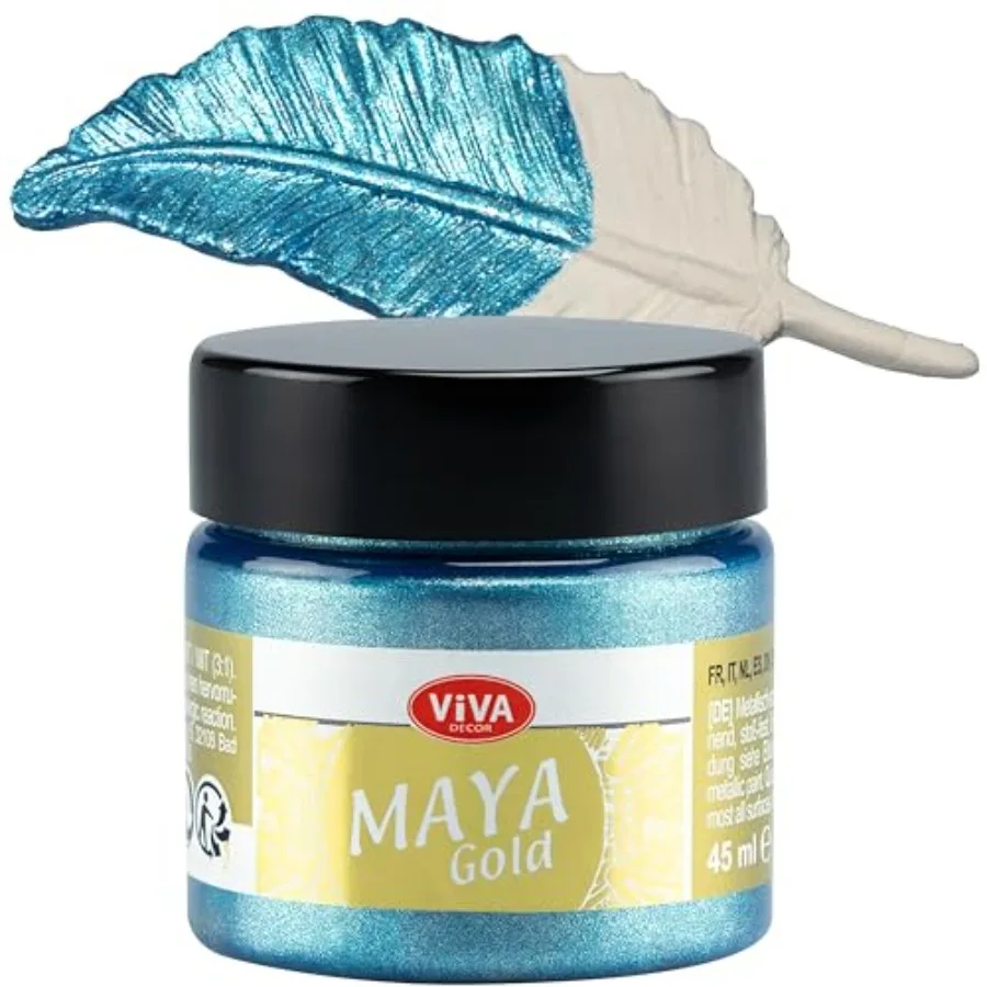 Maya 1.52 Fl Oz - Shiny metallic acrylic paint for creative works on wood, glass, and porcelain. Impact-resistant, smudge-proof
Maya 1.52 Fl Oz - Shiny metallic acrylic paint for creative works on wood, glass, and porcelain. Impact-resistant, smudge-proof