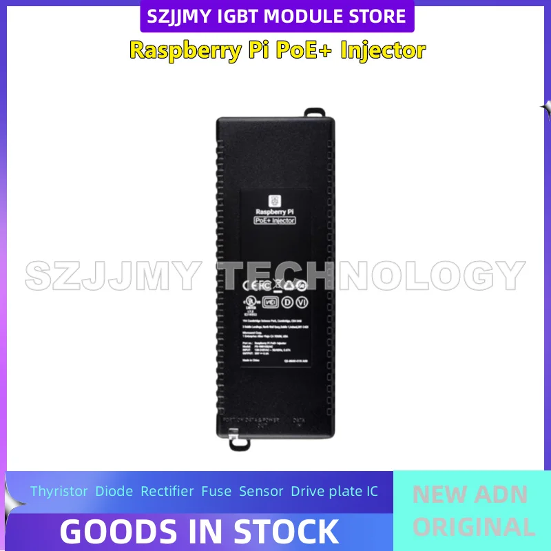 Raspberry Pi PoE+Power Supply Single Port 30W Output IEEE 802.3af/at Network Standard NEW ORIGINAL IN STOCK
Raspberry Pi PoE+Power Supply Single Port 30W Output IEEE 802.3af/at Network Standard NEW ORIGINAL IN STOCK