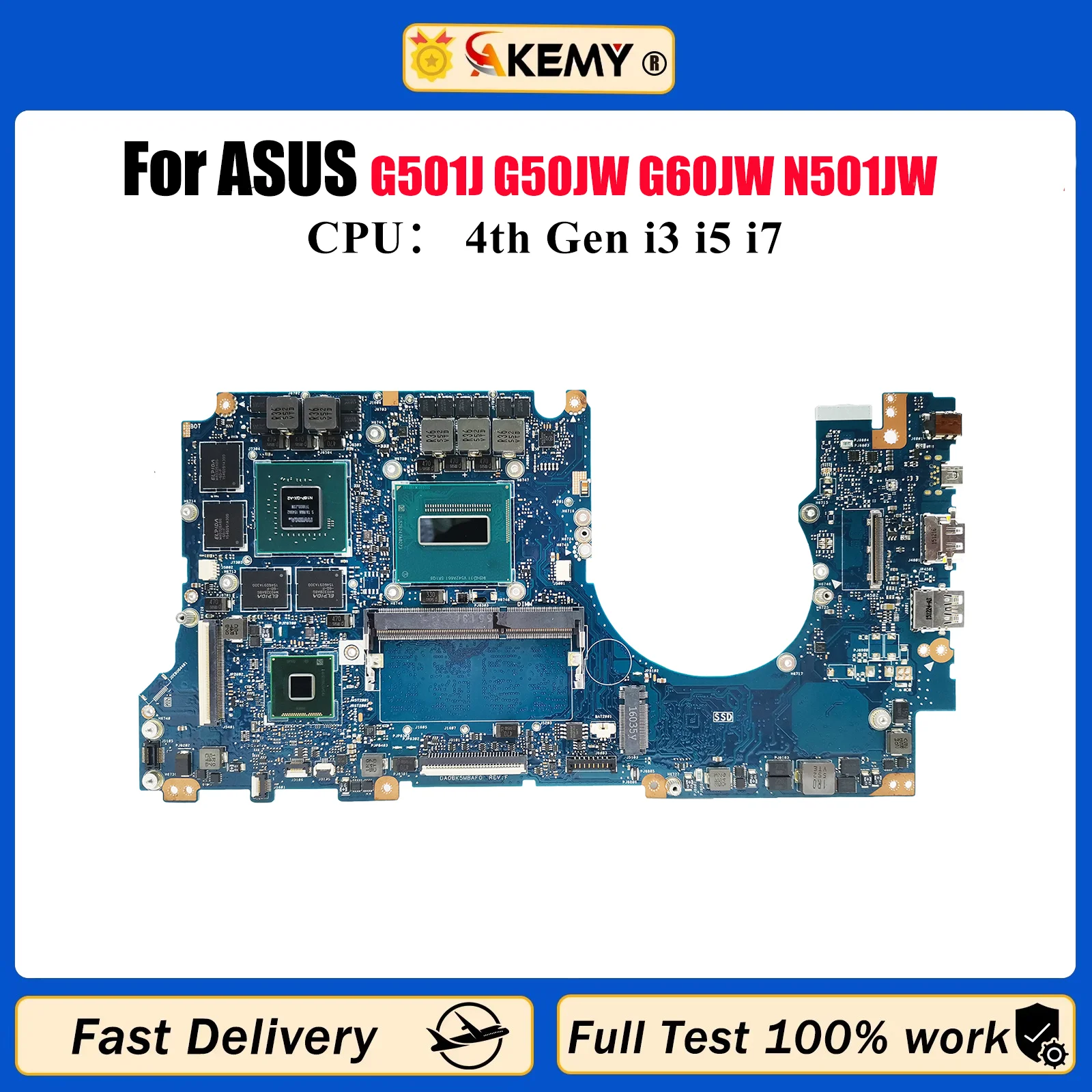 N501JW Материнская плата для ноутбука ASUS ROG N501J G501J N501JW Материнская плата для ноутбука с процессором i3 i5 i7 100% тестирование ОК быстрая доставка stk
N501JW Материнская плата для ноутбука ASUS ROG N501J G501J N501JW Материнская плата для ноутбука с процессором i3 i5 i7 100% тестирование ОК быстрая доставка stk
