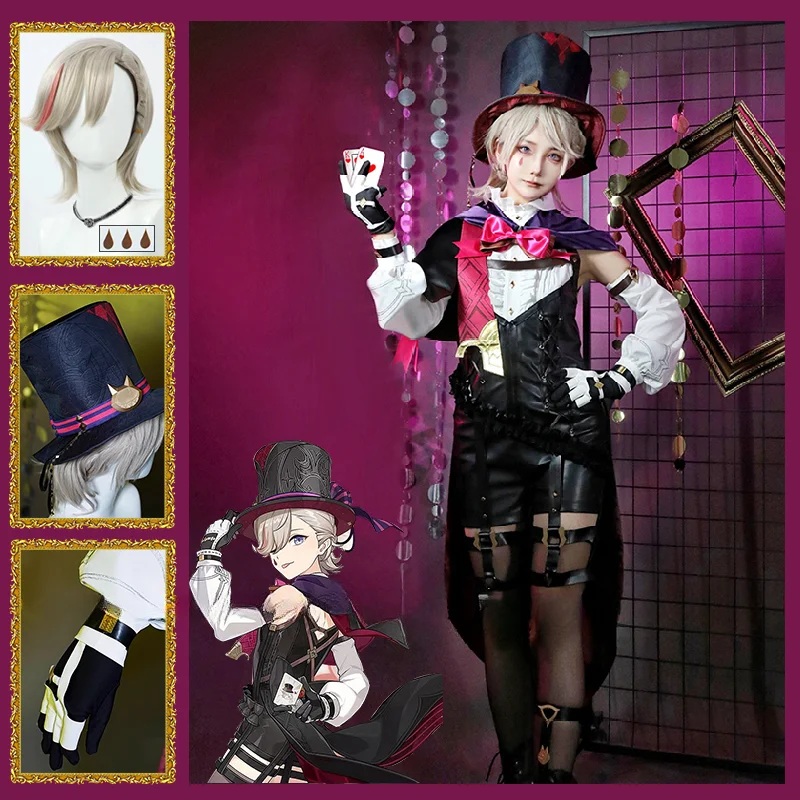 Lyney Cosplay Costume Genshin Impact Wig Hat Gloves Cloak Magician Uniform Lynette Fontaine Halloween Party Girls Women
Lyney Cosplay Costume Genshin Impact Wig Hat Gloves Cloak Magician Uniform Lynette Fontaine Halloween Party Girls Women