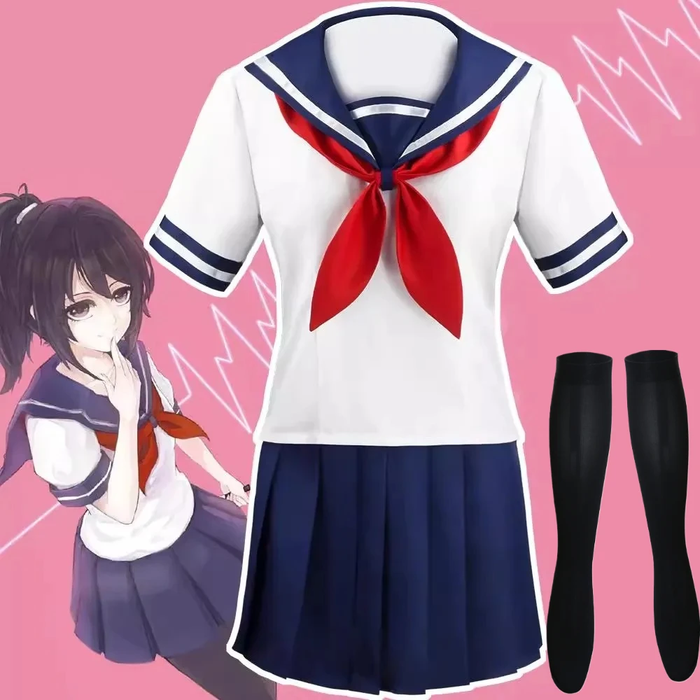 Game Ayano Aishi Cosplay Anime Costume Yandere Simulator Ayano Aishi Girl School JK Uniform Sailor Shirt Skirt Dress Clothes 
Game Ayano Aishi Cosplay Anime Costume Yandere Simulator Ayano Aishi Girl School JK Uniform Sailor Shirt Skirt Dress Clothes