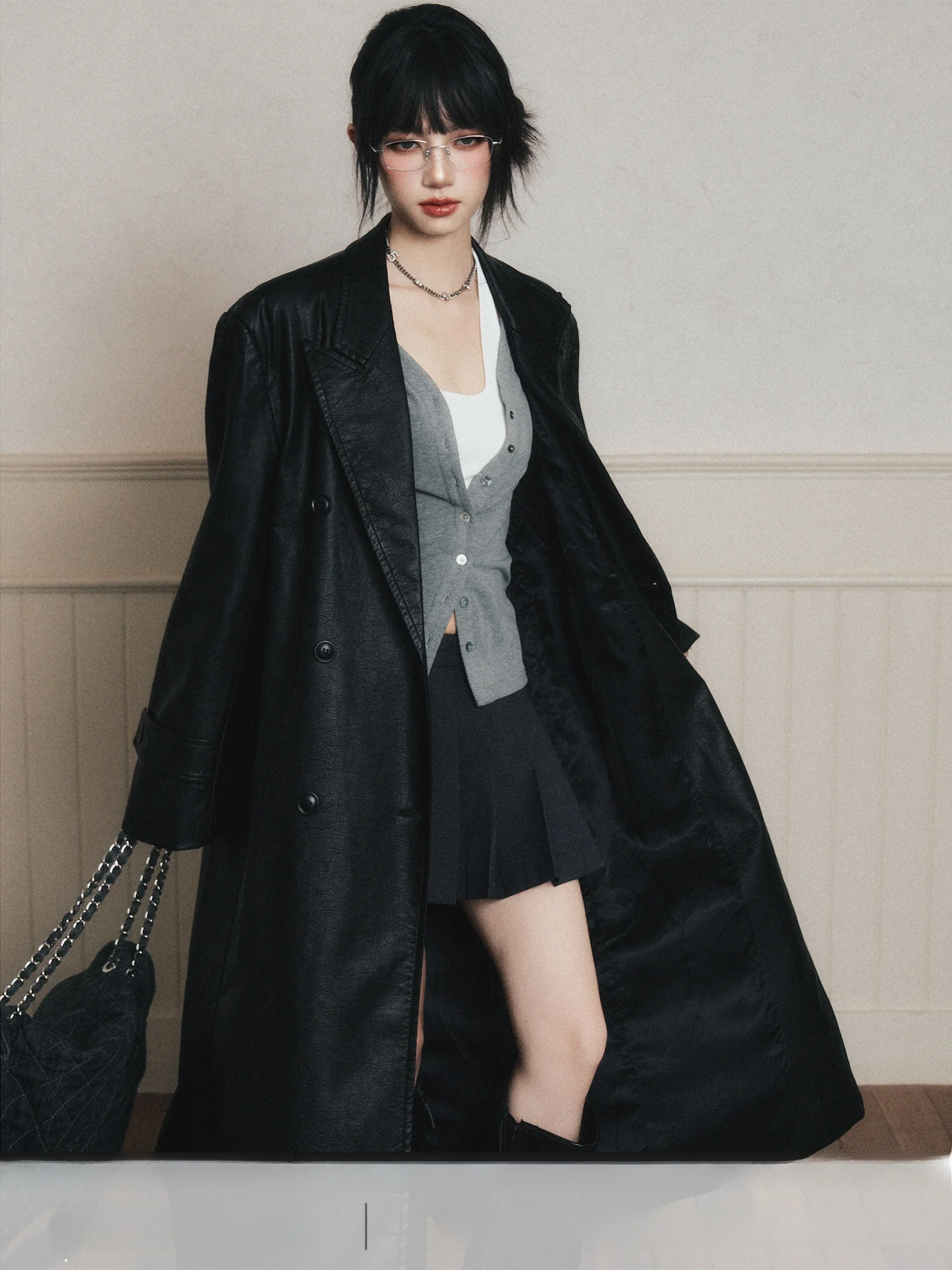 LULUSWINGS Cool Bla Leather Jaet Long Retro Sle Eco-Friendly Faion Outerwear Commute Friendly f-Matte Surface
LULUSWINGS Cool Bla Leather Jaet Long Retro Sle Eco-Friendly Faion Outerwear Commute Friendly f-Matte Surface