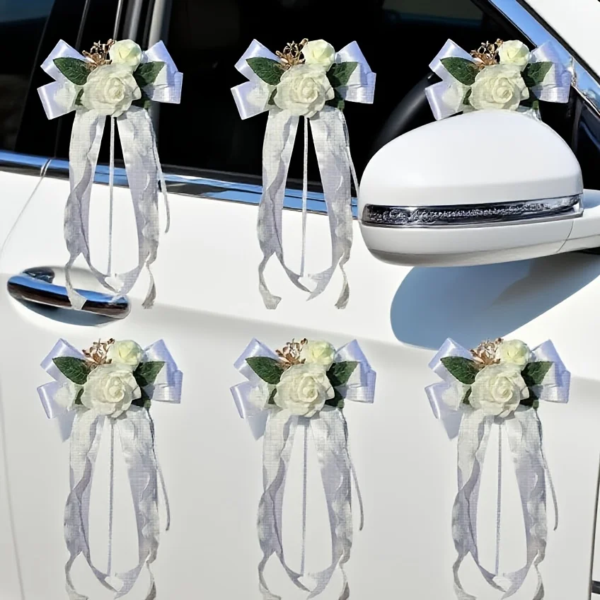 6pcs White Rose Wedding Motorcade White Artificial Floral Arrangement,, Ceremonies, Banquets, Parties, Valentine's Day
6pcs White Rose Wedding Motorcade White Artificial Floral Arrangement,, Ceremonies, Banquets, Parties, Valentine's Day