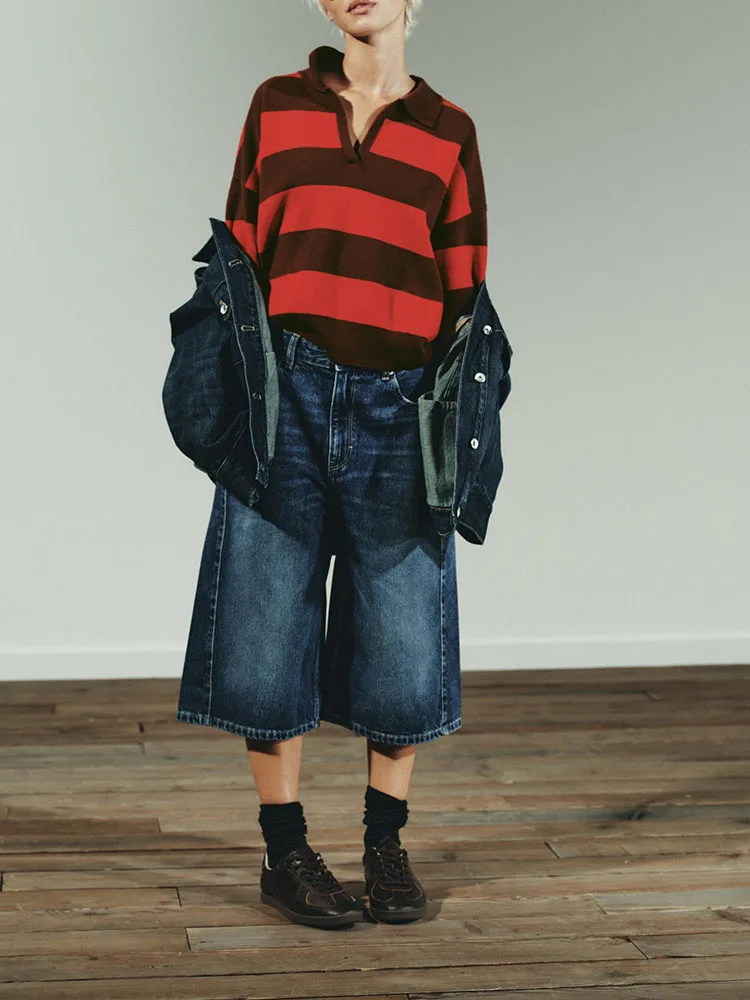 Sweet Stripe irt Ne Knitted Sweater New Arrival Winter Faion Casual Loose Fit Long Sve Ladies Faion 2025
Sweet Stripe irt Ne Knitted Sweater New Arrival Winter Faion Casual Loose Fit Long Sve Ladies Faion 2025