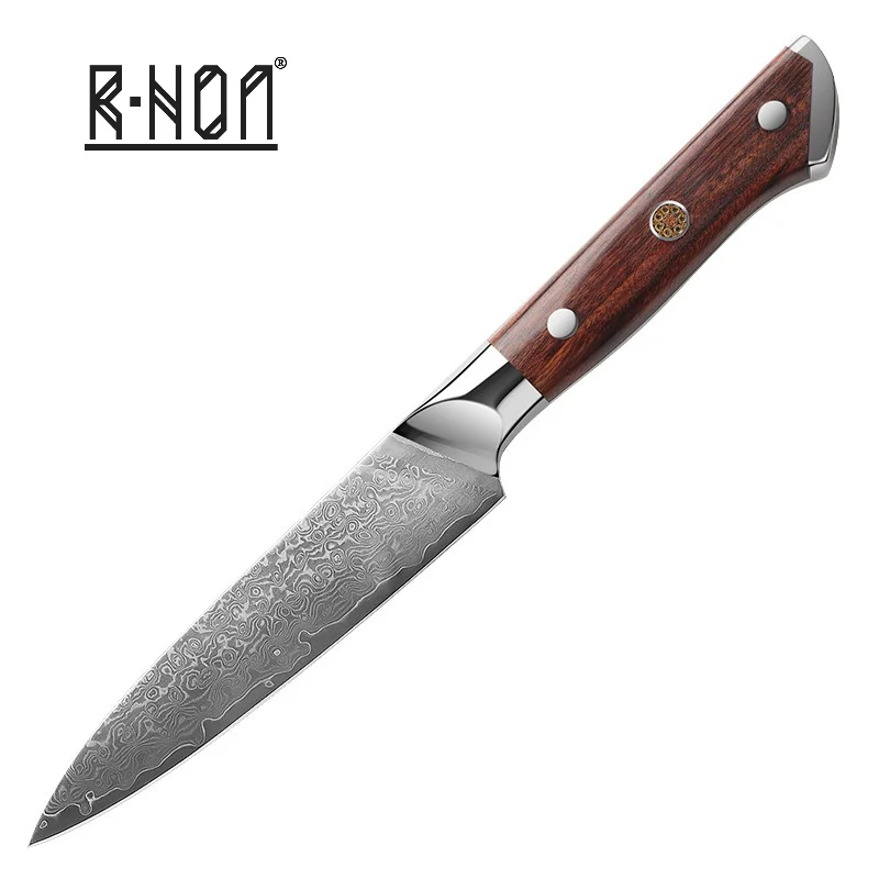 RHON 5inch Utility Knife VG10 Damascus Steel Premium Wooden Handle Chef's Kitchen Vegetable Slicing Fruit Paring Petty Knives
RHON 5inch Utility Knife VG10 Damascus Steel Premium Wooden Handle Chef's Kitchen Vegetable Slicing Fruit Paring Petty Knives