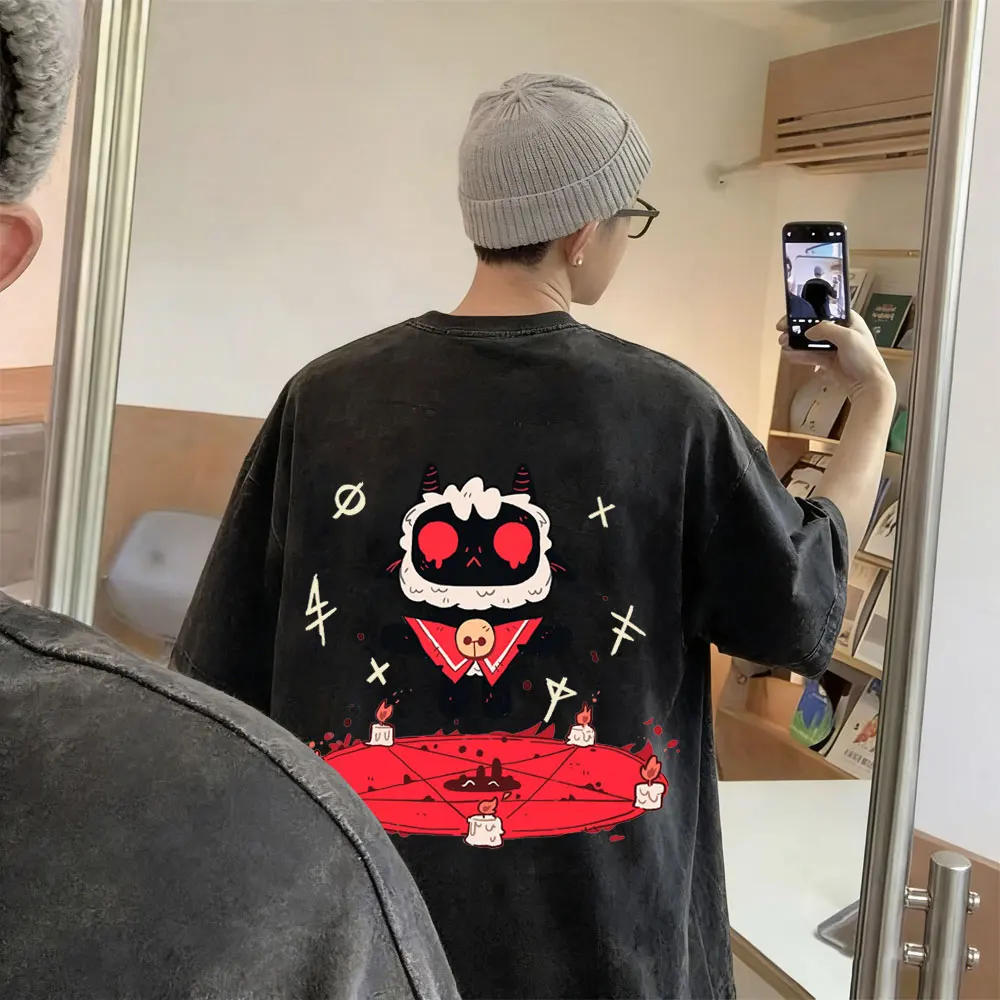 Game Cult of The Lamb Print Washed T-shirt Men Women Fashion Casual Cotton T-shirts Men's Vintage Oversized Short Sleeve T Shirt
Game Cult of The Lamb Print Washed T-shirt Men Women Fashion Casual Cotton T-shirts Men's Vintage Oversized Short Sleeve T Shirt