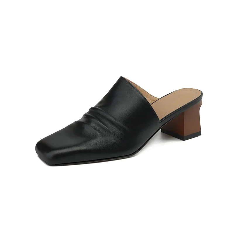 Новинка лета 2029, тапочки Мюллера из натуральной кожи в стиле ретро, женские повседневные туфли на высоком каблуке с квадратным носком, женские тапочки
Новинка лета 2029, тапочки Мюллера из натуральной кожи в стиле ретро, женские повседневные туфли на высоком каблуке с квадратным носком, женские тапочки