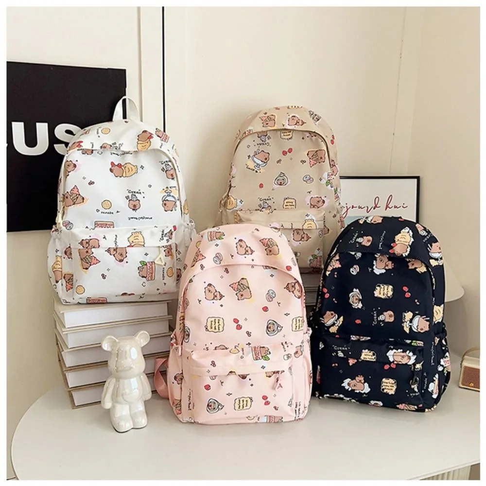 New Cartoon Capybara Backpack Nylon Waterproof School Bags Large Capacity Book Bag Teenagers
New Cartoon Capybara Backpack Nylon Waterproof School Bags Large Capacity Book Bag Teenagers