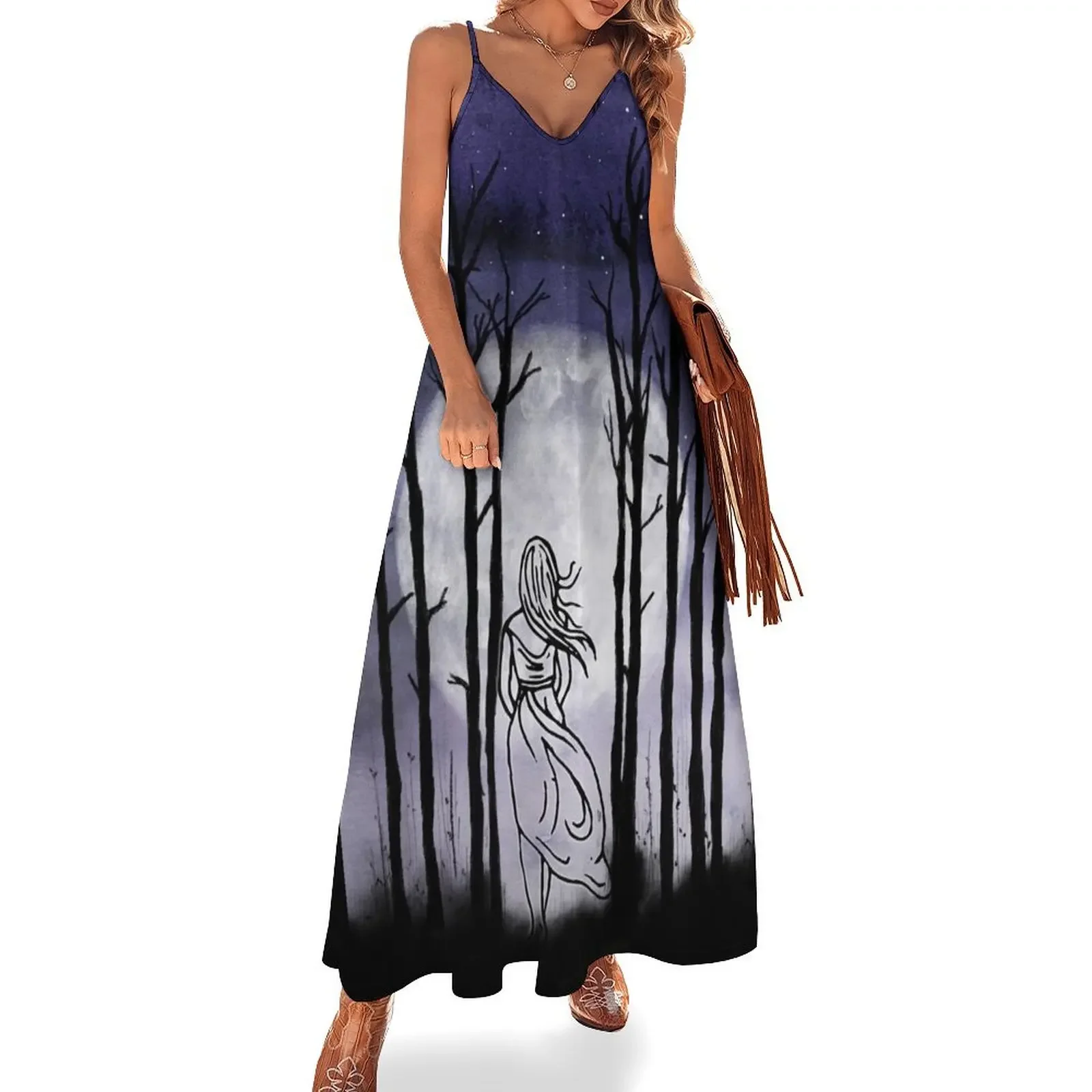 Forest at night 3 (watercolor style) Sleeveless Dress luxury dress ladies dresses for women 2025 party dresses woman Dress 
Forest at night 3 (watercolor style) Sleeveless Dress luxury dress ladies dresses for women 2025 party dresses woman Dress