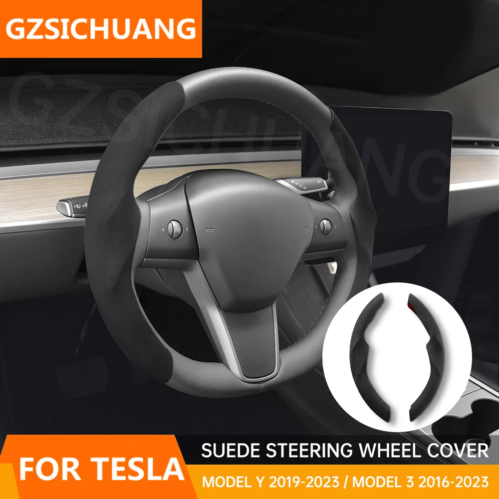 Car Suede Steering Wheel Cover Segmented Steering Wheel Protector For Tesla Model 3 2016-2023 Model Y 2019-2023 Car Accessories
Car Suede Steering Wheel Cover Segmented Steering Wheel Protector For Tesla Model 3 2016-2023 Model Y 2019-2023 Car Accessories